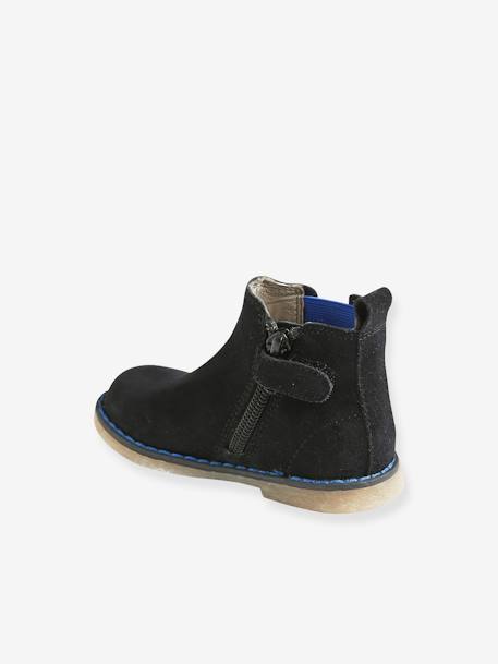 Boots cuir bébé garçon élastiqués noir 3 - vertbaudet enfant 