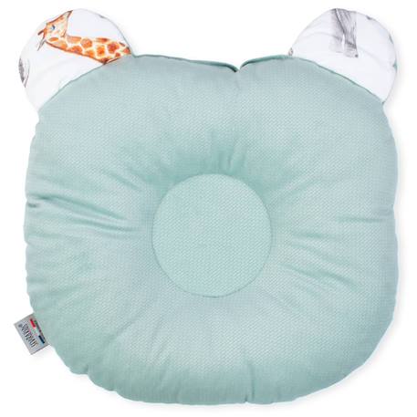 Coussin anti tête plate en coton et velvet safari Vert 3 - vertbaudet enfant 