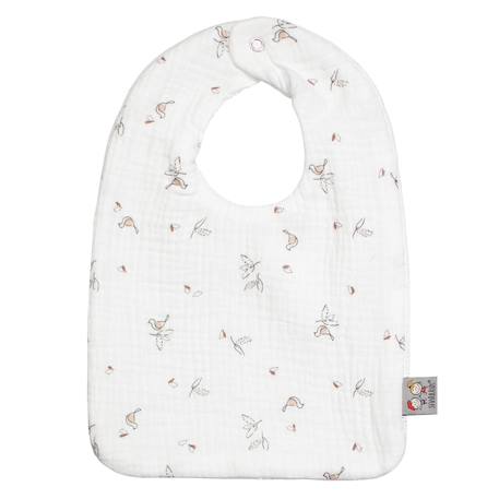 Bavoir en gaze de coton melody Blanc 1 - vertbaudet enfant 