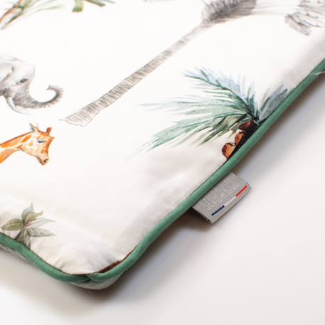 Oreiller plat réversible en coton safari Vert de gris 2 - vertbaudet enfant 