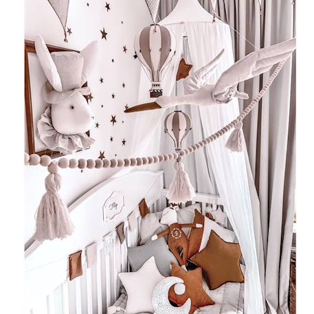 Montgolfière décorative - taille l Beige blanc+Beige et bleu+Eucalyptus+Gris clair 20 - vertbaudet enfant 