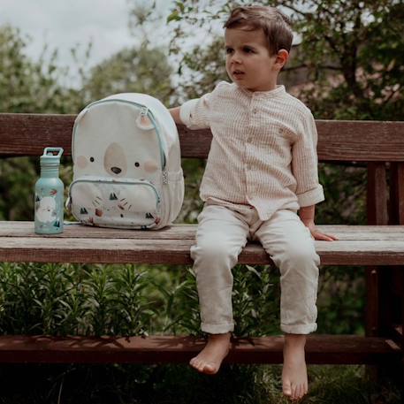 Gourde pour enfant en inox isotherme Beige+Bleu+Orange+Rose+Vert+Vert paon 8 - vertbaudet enfant 