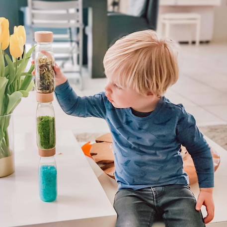Bouteille sensorielle sound Bleu+Jaune+Multicolore+Rose+Turquoise+Vert 18 - vertbaudet enfant 