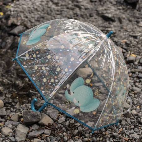 Parapluie transparent pour enfant animaux Bleu+Menthe+Orange+Rose+Vert+Vert paon 2 - vertbaudet enfant 