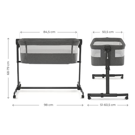 Lit bébé NESTEE UP 2 2 en 1 avec inclinaison du matelas, maille aérée et cadre en acier Beige+Gris 12 - vertbaudet enfant 