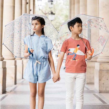 Parapluie cloche transparent Blanc+Bleu+Marron+Multicolore+Rose+Rouge 9 - vertbaudet enfant 