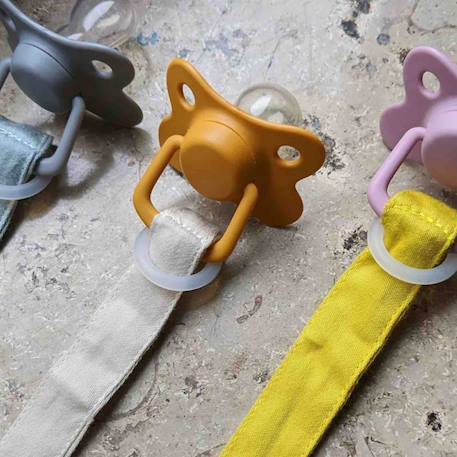 Lot de 2 sucettes anatomique en silicone Gris+Pêche+Vieux rose 6 - vertbaudet enfant 