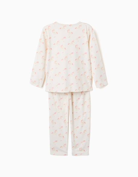 Pyjama en velours avec motif licorne et étoile Blanc 2 - vertbaudet enfant 
