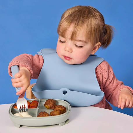 Set de 3 couverts ergonomiques en inox pour enfant Bleu+Rose+Vert 2 - vertbaudet enfant 