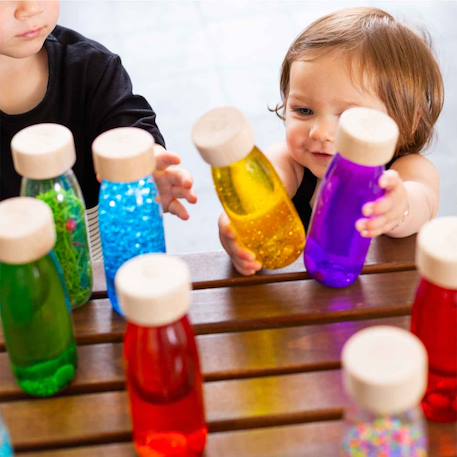 Lot de 3 bouteilles sensorielles Bleu+Multicolore+Rose+Vert 23 - vertbaudet enfant 