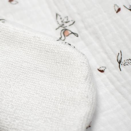 Bavoir en gaze de coton melody Blanc 3 - vertbaudet enfant 