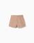 Short en velours côtelé avec plis devant Beige clair+Vert foncé 2 - vertbaudet enfant 