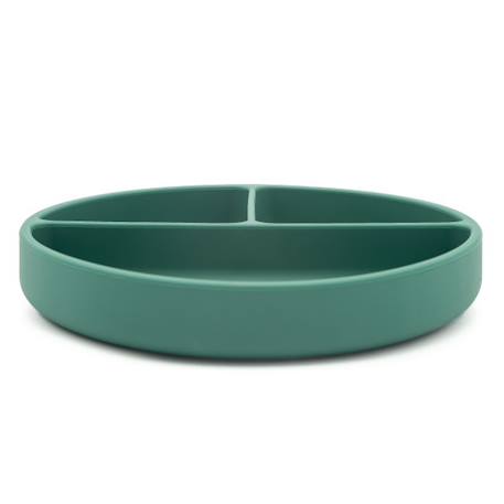 Assiette compartimentée en silicone avec ventouse animaux Beige+Menthe+Orange+Rose+Vert+Vert paon 36 - vertbaudet enfant 