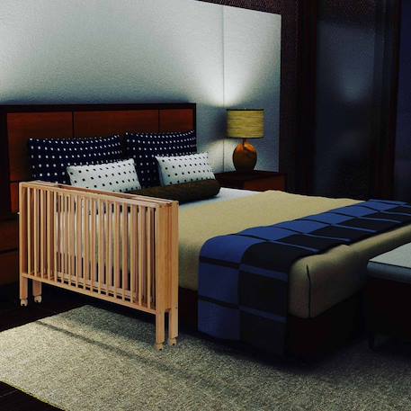 Lit enfant à barreaux pliable jori  avec matelas Blanc 6 - vertbaudet enfant 