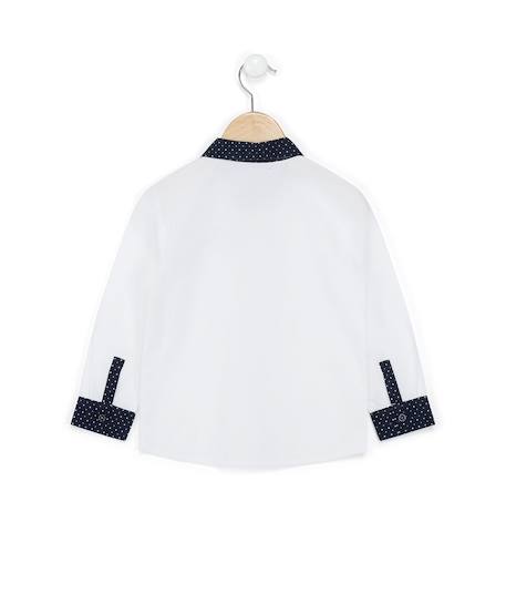 Chemise manches longues 100% coton garçon Blanc optique 2 - vertbaudet enfant 