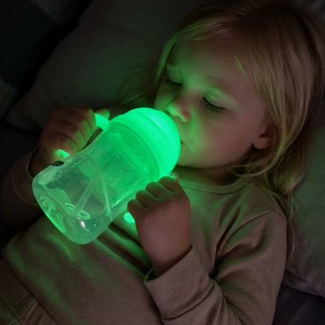 Tasse d'apprentissage bébé à paille lestée fluorescente Blanc 2 - vertbaudet enfant 