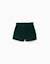 Short en velours côtelé avec plis devant Beige clair+Vert foncé 5 - vertbaudet enfant 