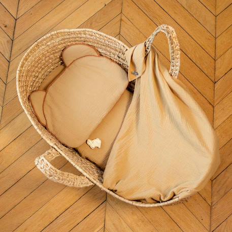 Oreiller bébé plat ourson en gaze de coton jeanne Beige+Blanc+Camel+Écru+Gris clair+Terracotta+Vert de gris 41 - vertbaudet enfant 