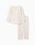 Pyjama en velours avec motif licorne et étoile Blanc 1 - vertbaudet enfant 