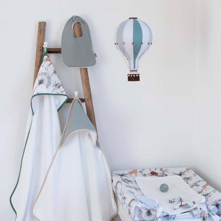 Ma première cape de bain en bambou safari Blanc 6 - vertbaudet enfant 