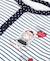 Ensemble bébé 3 pièces 100% coton bébé fille Fond blanc opt raye marine 2 - vertbaudet enfant 