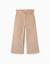 Pantalon en velours côtelé avec taille paperbag à volants Beige clair+Rose 1 - vertbaudet enfant 