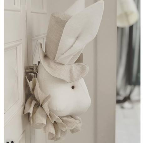 Trophée mural monsieur lapin en lin – décoration chambre bébé enfant Beige 6 - vertbaudet enfant 