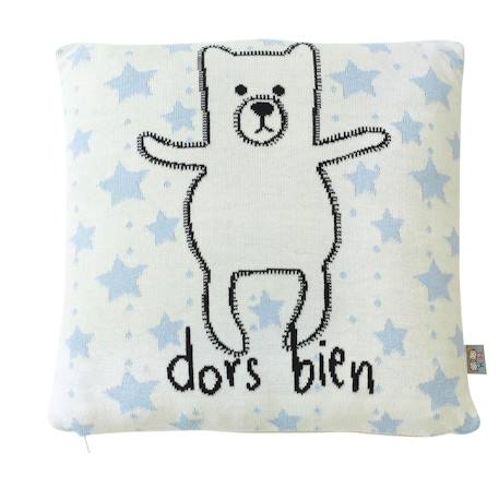 Taie de coussin en coton biologique Bleu+Écru+Gris+Noir+Rose 7 - vertbaudet enfant 
