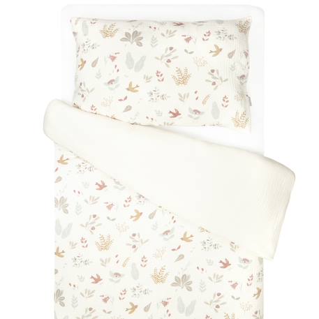 Parure de lit réversible en gaze de coton aube Écru 1 - vertbaudet enfant 