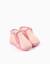Chaussons en velours avec motif étoile Rose clair 2 - vertbaudet enfant 