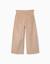 Pantalon en velours côtelé avec taille paperbag à volants Beige clair+Rose 2 - vertbaudet enfant 