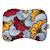 Coussin cale-tête ergonomique en wax fleurs de mariage Rouge 1 - vertbaudet enfant 