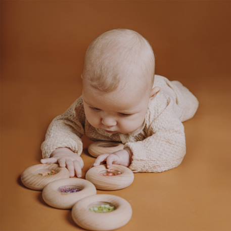 Hochet sensoriel donut fruits Jaune+Orange+Rouge+Vert+Violet 25 - vertbaudet enfant 