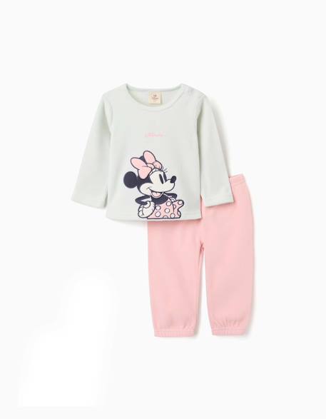 Pyjama en polaire avec minnie Vert 1 - vertbaudet enfant 