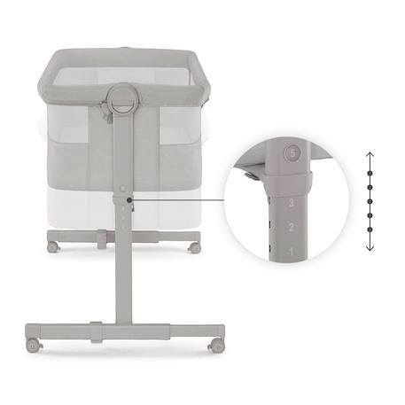 Lit bébé NESTEE UP 2 2 en 1 avec inclinaison du matelas, maille aérée et cadre en acier Beige+Gris 4 - vertbaudet enfant 