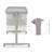 Lit bébé NESTEE UP 2 2 en 1 avec inclinaison du matelas, maille aérée et cadre en acier Beige+Gris 4 - vertbaudet enfant 