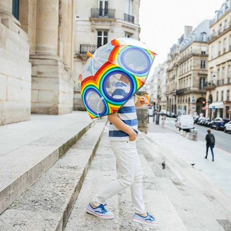 Parapluie cloche transparent Blanc+Bleu+Marron+Multicolore+Rose+Rouge 20 - vertbaudet enfant 