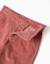 Pantalon en velours côtelé avec taille paperbag à volants Beige clair+Rose 6 - vertbaudet enfant 