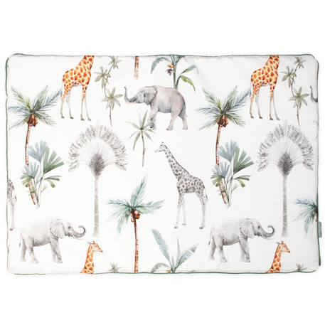 Oreiller plat réversible en coton safari Vert de gris 1 - vertbaudet enfant 