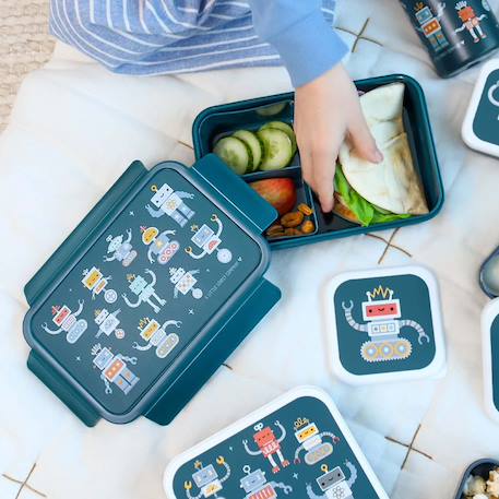 Lunch box enfant 3 compartiments bento Bleu marine+Rose 2 - vertbaudet enfant 