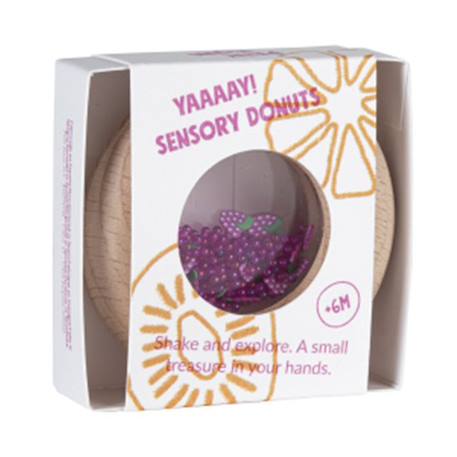 Hochet sensoriel donut fruits Jaune+Orange+Rouge+Vert+Violet 29 - vertbaudet enfant 