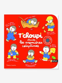 Jouet-Livres-Héros des tout-petits-Livre musical T’choupi chante les premières comptines NATHAN