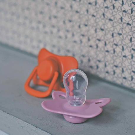 Lot de 2 sucettes anatomique en silicone Gris+Pêche+Vieux rose 14 - vertbaudet enfant 