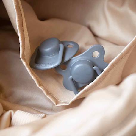Lot de 2 sucettes anatomique en silicone Gris+Pêche+Terracotta 6 - vertbaudet enfant 