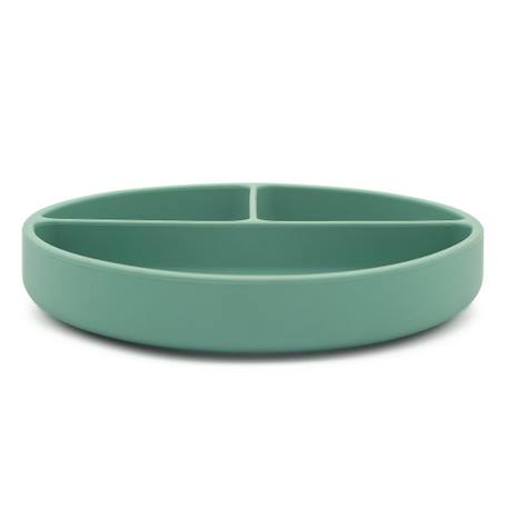 Assiette compartimentée en silicone avec ventouse animaux Beige+Menthe+Orange+Rose+Vert+Vert paon 12 - vertbaudet enfant 