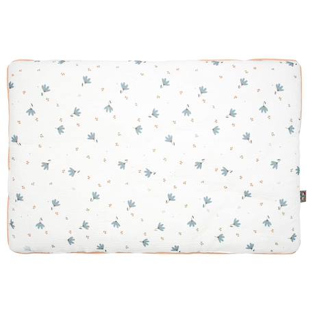 Oreiller plat réversible en gaze de coton Bleu 1 - vertbaudet enfant 