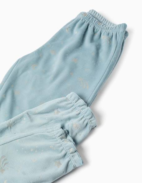 Pyjama en velours avec licorne qui brille dans le noir Bleu clair 4 - vertbaudet enfant 