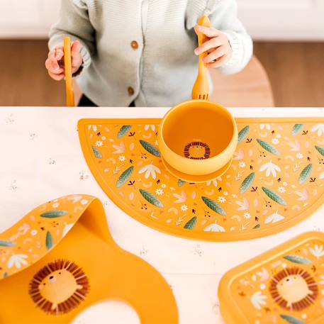 Set de table en silicone animaux Orange+Rose+Vert+Vert paon 2 - vertbaudet enfant 