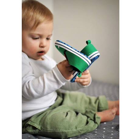 Chaussons doux pour bébé crocodile Vert 6 - vertbaudet enfant 