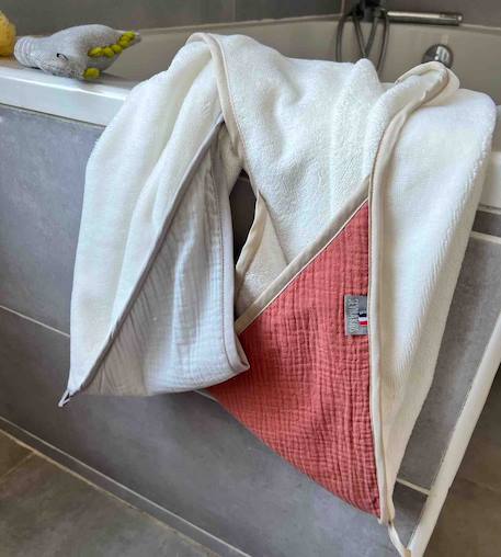 Cape de bain en gaze de coton jeanne Beige+Biscuit+Blanc+Bleu+Camel+Écru+Gris clair+Terracotta+Vert de gris+Vieux rose 33 - vertbaudet enfant 